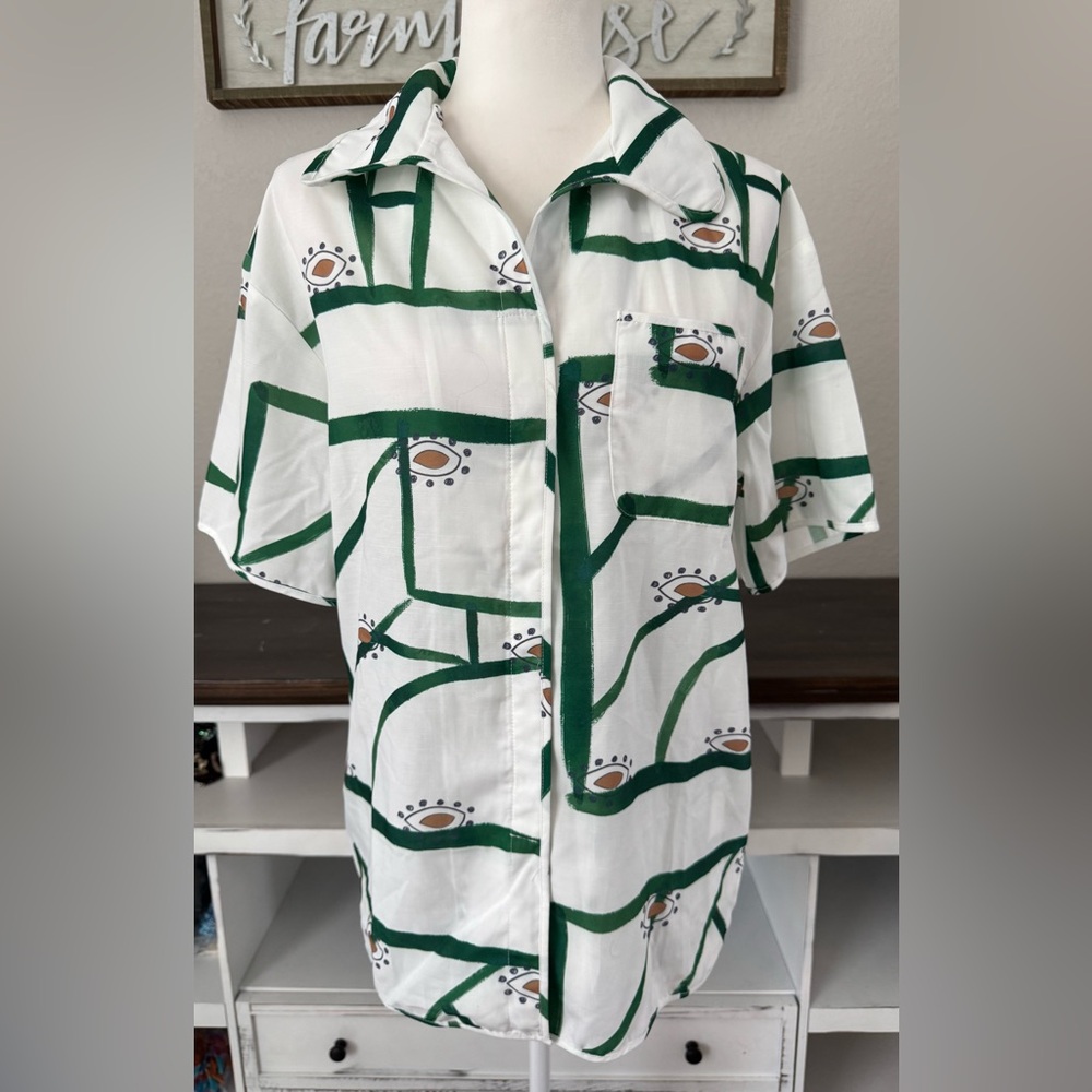 New Commense Short Top 2 Piece Set Drawstring Vacation Outfit Women's Size S Q - Picture 8 of 11